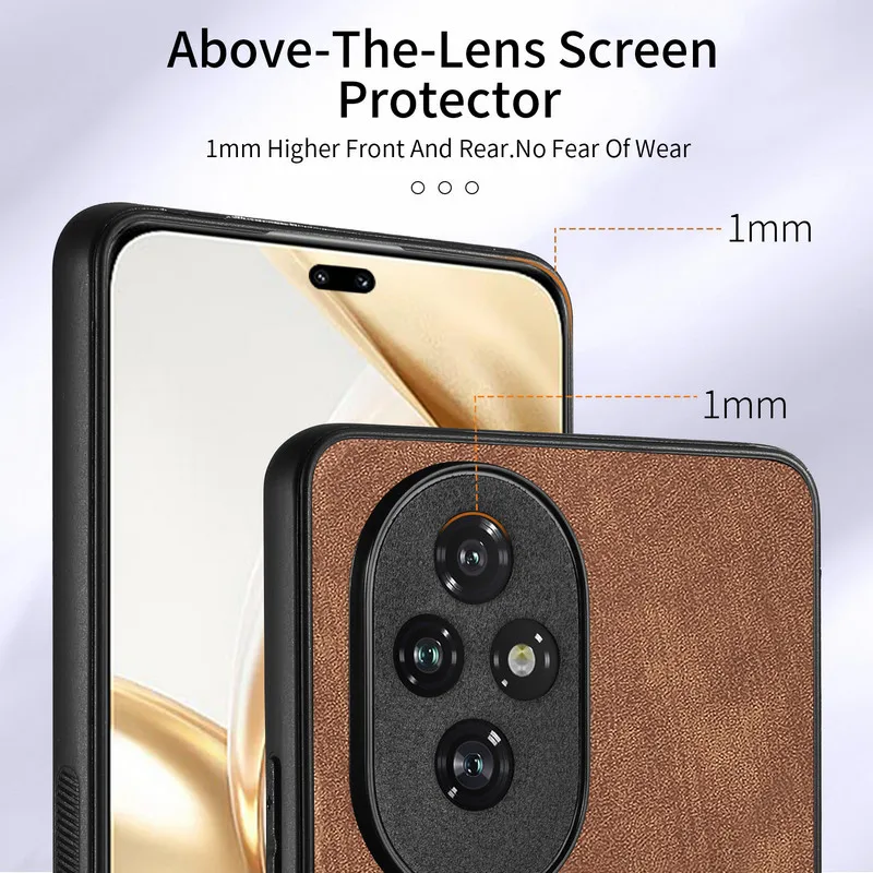 Luxury Leather Card Ring Magnet Back Case - Premium 5G Smart Cover