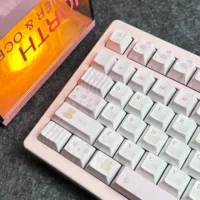 Little Bear Bouquet Keycap MOA Cherry Profile Pink PBT Custom Keycaps for Mechanical Keyboard Cute Gentle Floral Key Cap Gifts - Image 3