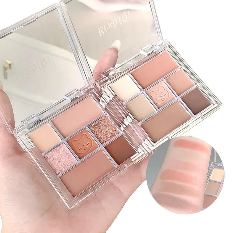 Eye Shadow Glitter Powder Earth Color Monochrome Eyeshadow Palette Pearl Non-smudging Makeup Accessories