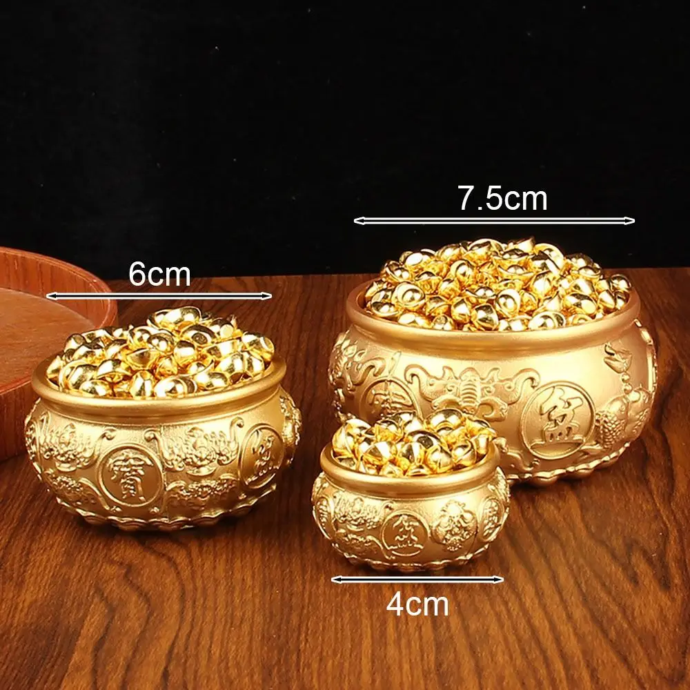1Pcs Fortunate Brass Cornucopia Good Luck Magical Power Treasure Bowls Attract Wealth 4/6/8cm Desktop Small Ornament Home Decor