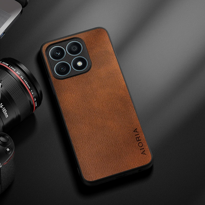 Elegant Lightweight Leather & Wood Grain Protective Case