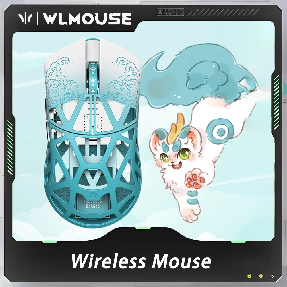 

Wanling WLmouse Beast x Mouse Dual Mode 8K PAW3395 Sensor Magnesium Alloy Gaming Mouse Lightweight Pc Gamer Accessories Offices