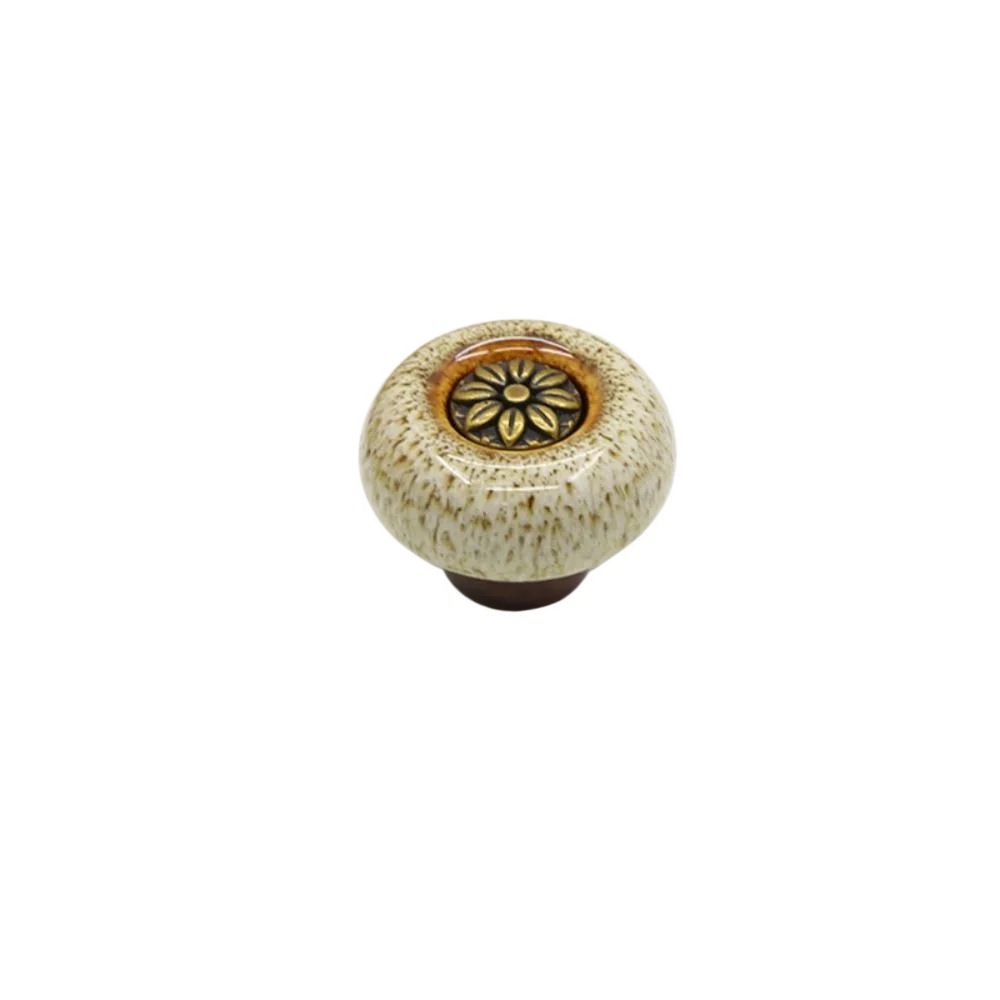 Single Hole Zinc Alloy Furniture Handles Leopard Print Cabinet Knob Retro Glazed Color European Style Drawer Knobs furniture knobs