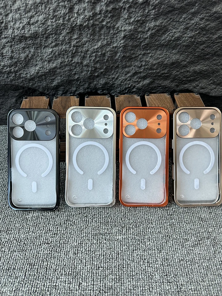 Cover IPhone 14 Trasparente Custodia Telaio Metallo Per IPhone 11-16 Pro Max, Antishock, In Alluminio E Silicone Cover IPhone 13 Trasparente - Foto 5