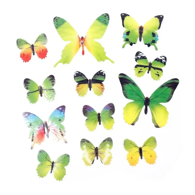 Glow In The Dark 3D Butterfly Wall Stickers 12 to 120pcs 21