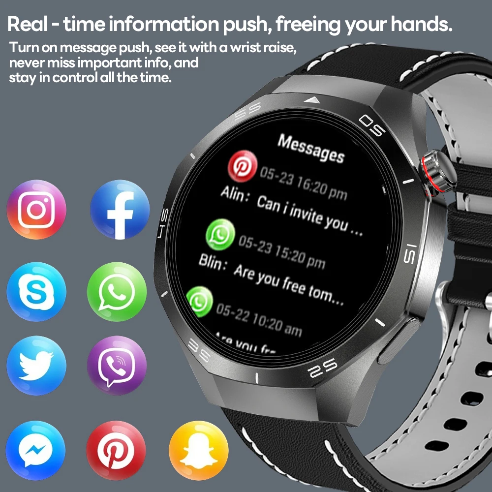 2025 New GT5 PRO Smart Watch Men Heart Rate Bluetooth Talk Sport Watch Waterproof 1.53 inch AMOLED Smartwatch For Android IOS 5