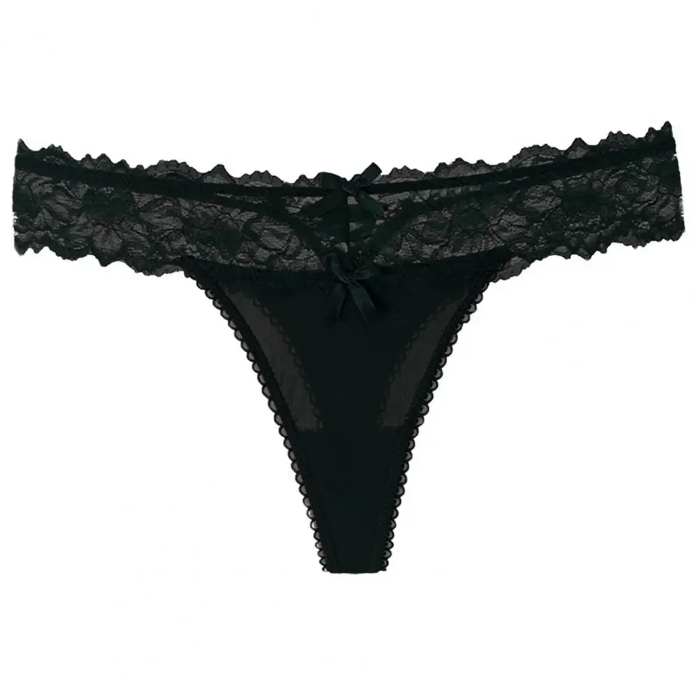 Women White Sexy Lace Panties Low-waist Underwear Thong Female G String Breathable Lingerie Temptation Embroidery Intimates