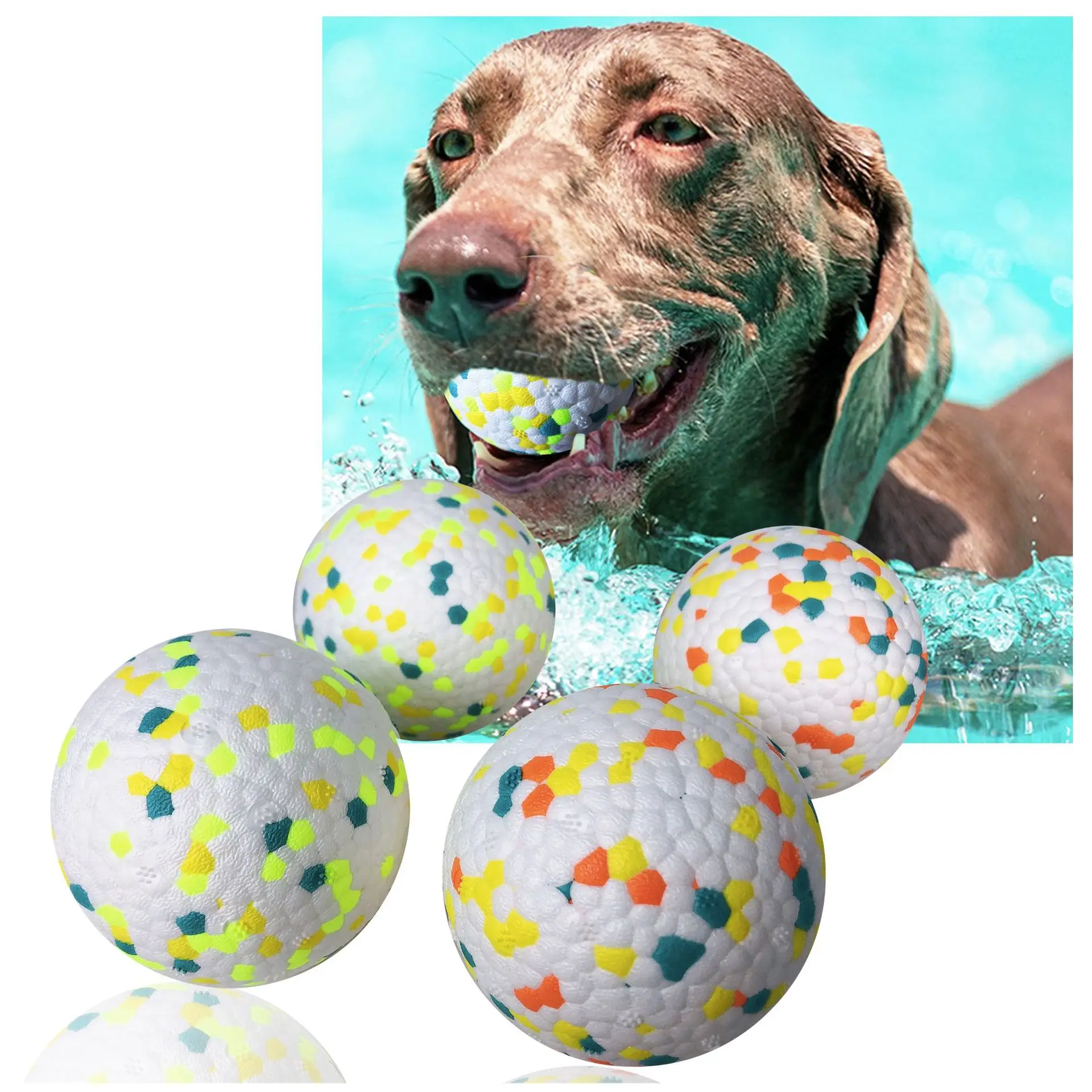 Dog Bite Ball Durable Resistant High Elasticity Interactive Dog Toys Balls Chew Toy for Large Dogs, Medium & Small Dogs