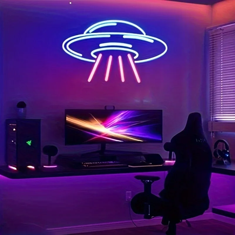 

Aircraft Planet LED Neon Sign Light Astronaut Rocket Car Alien UFO Model Nightlight USB Plug Decor Game Kid Room Wall Shop Party