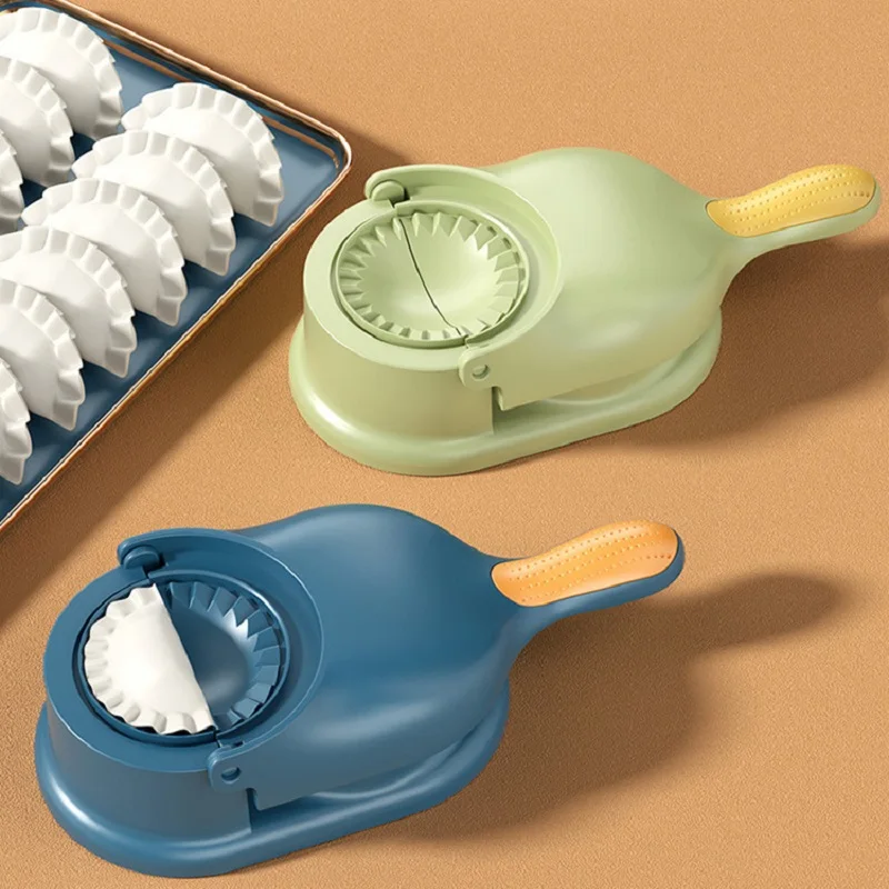 new fully automatic fast electric dumpling machine dumpling mold pressing dumpling skin manual mold kitchen accessories 2 In 1 Dumpling Skin Press Manual Dumpling Maker Machine DIY Dough Pressing Tool Set Dumplings Mold Kitchen Baking Accessories