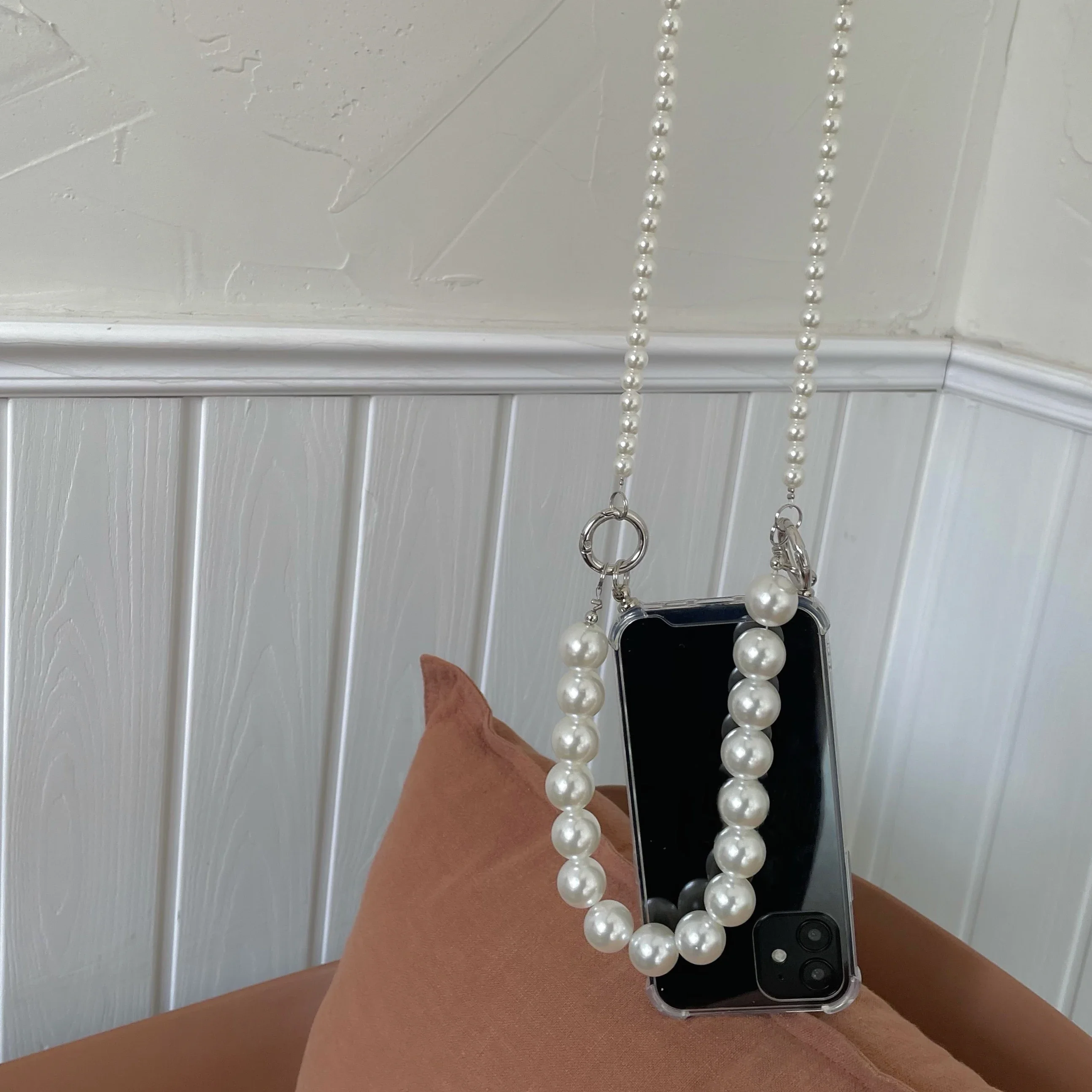 Pearl Chain Crossbody Necklace Lanyard Phone Case
