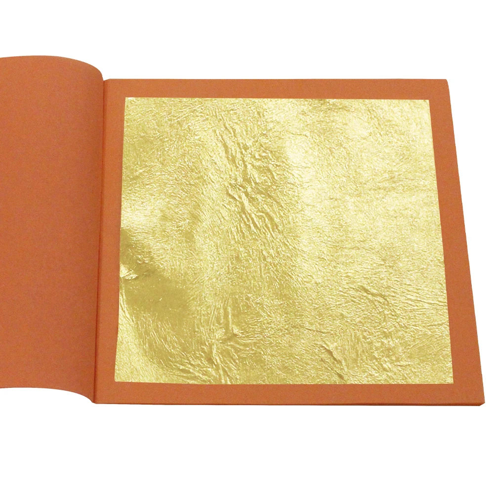 

22K Gold Leaf Sheets 8X8cm Gold Foil Gilding Paper 25 sheets/booklet For Drinks Food Dessert Decors Art Crafts Supplies