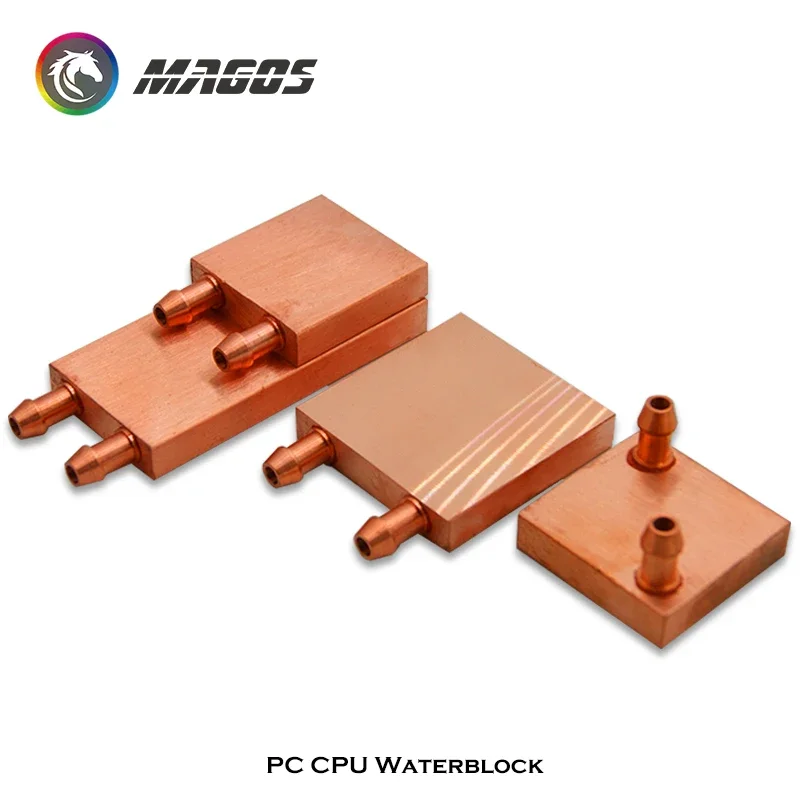 Blocco di raffreddamento ad acqua in rame 40x40mm per