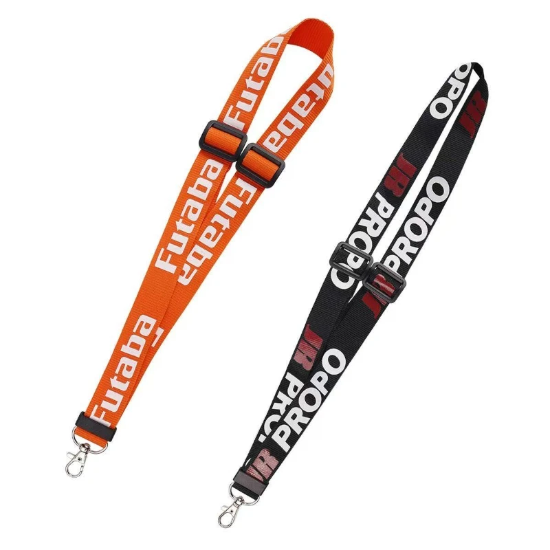 Lanière RC réglable pour émetteur - Noir, Orange, Lot de 2