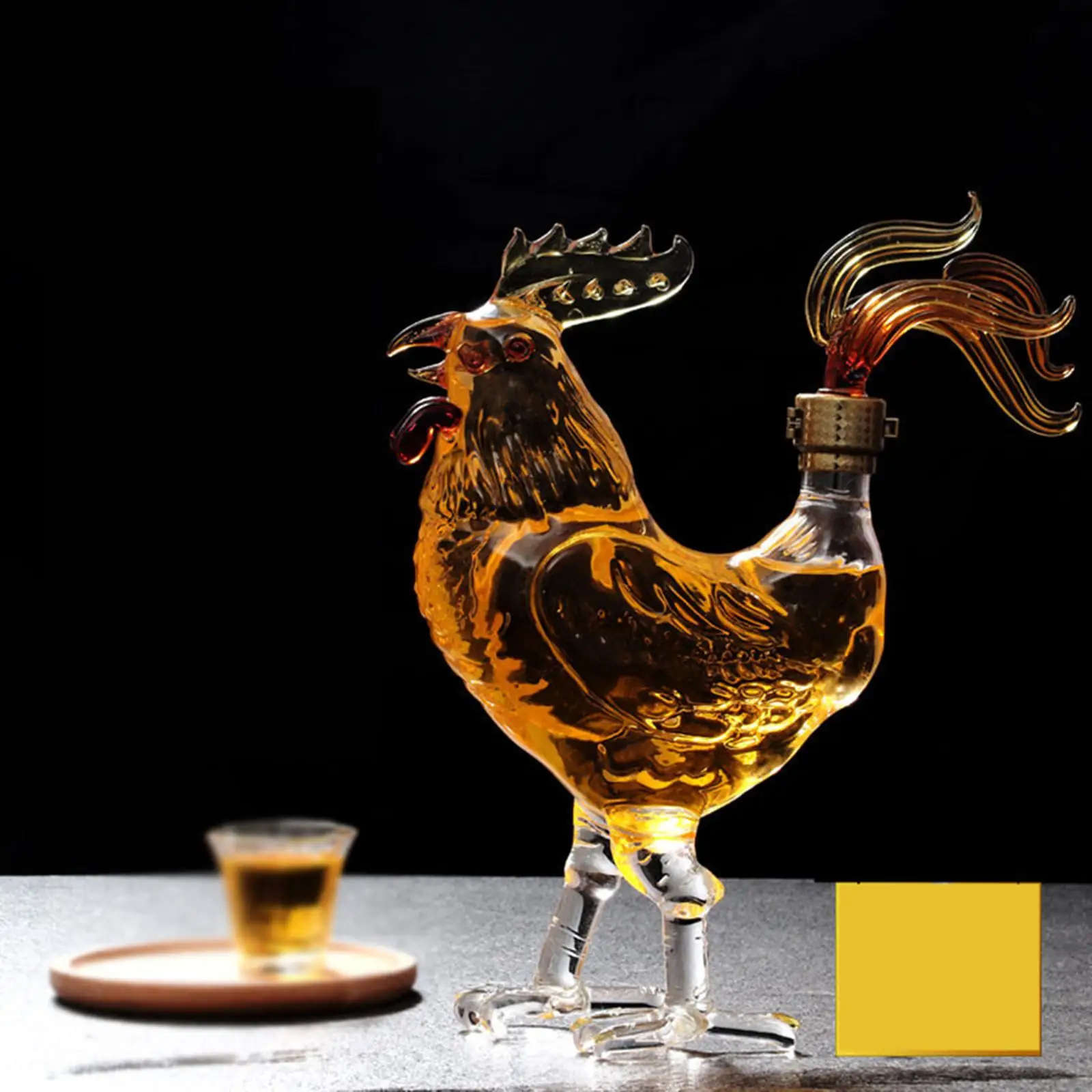 Liquor Decanters Transparent Glass Whisky Decanter for Home Holiday Gifts