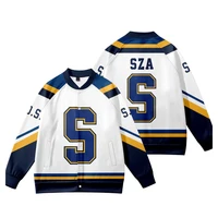 SZA S JERSEY SOS Merch Baseball Uniform Jacket Cosplay Long Sleeve Women Men Sweatshirt Fashion Clothes 2
