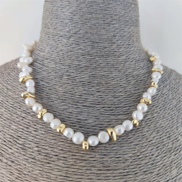 Vintage Pearl Choker Necklace For Women Fashion Summer Natural Pearl  Necklaces 2023 Trend Elegant Wedding Jewelry