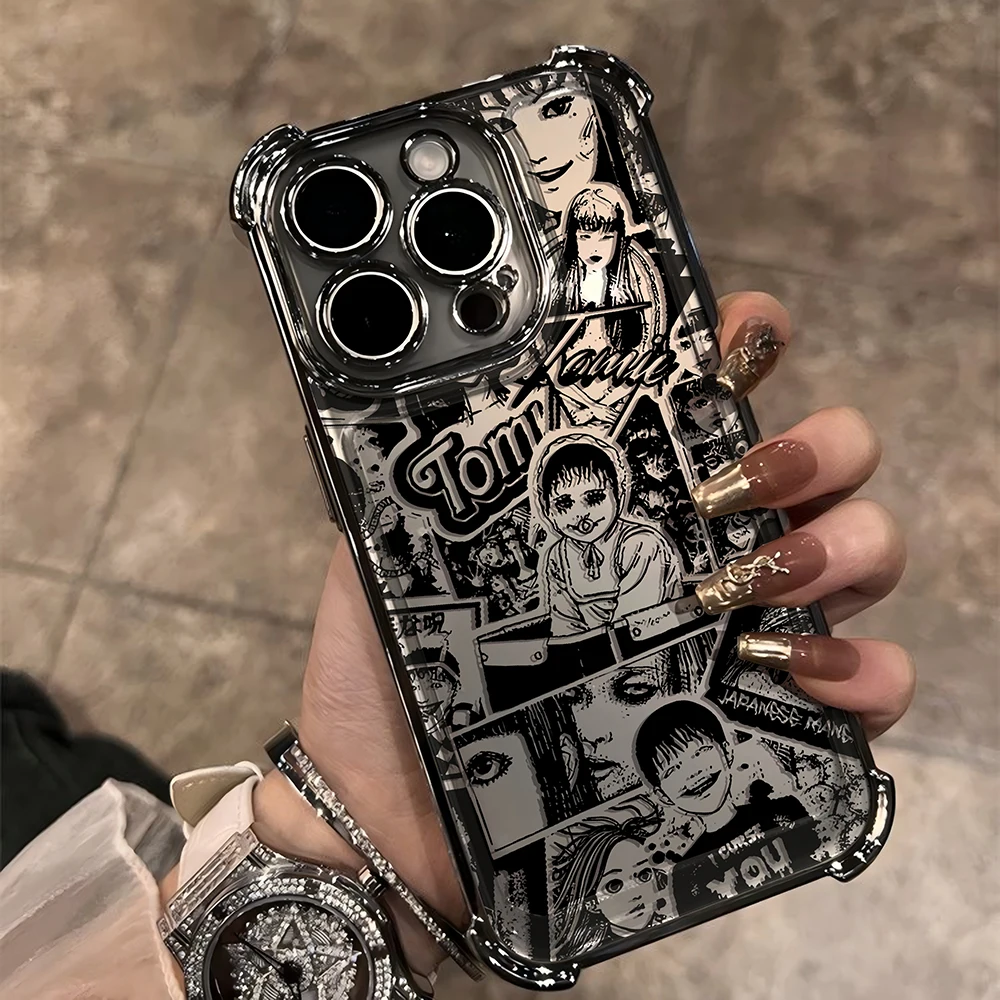 Junji Ito Horror Art Plating Case - Premium Anti-Fall Airbag Back Cover