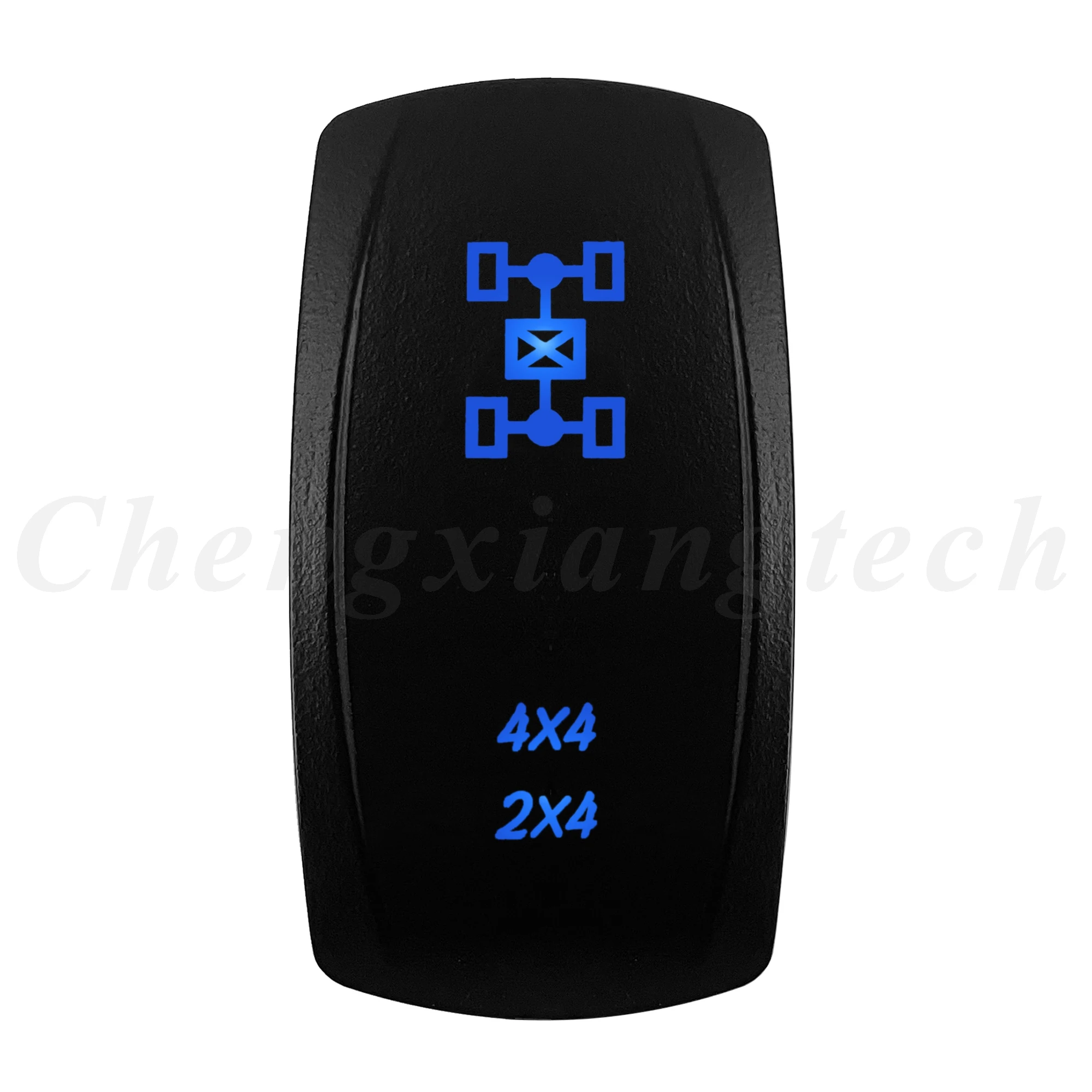 12V 20A Blue LED Waterproof Laser Rocker Switch - IP68 Rated
