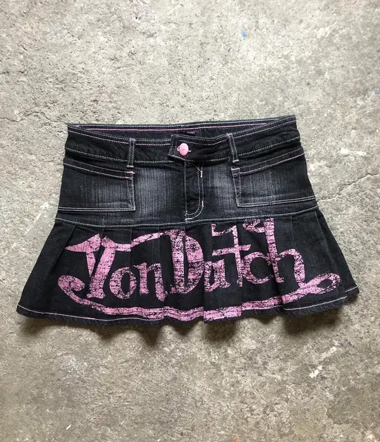 American Retro Letters Low Waist Slim Mini A Word Denim Skirt Women's Y2K New Harajuku Goth Sexy Spice Girls Fashion Street Wear 1