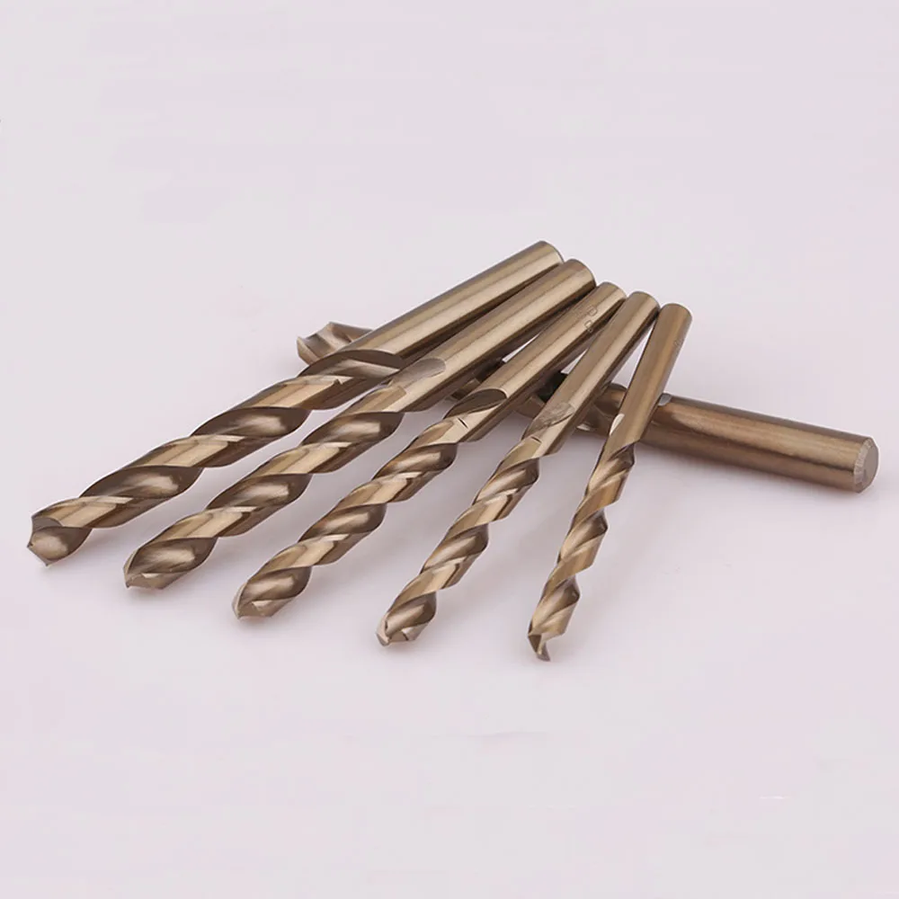 

6mm-15mm HSS-Co Twist Drill Superhard Stainless Steel Drill Bits For Electrodrill Bench-Drill Percussion Drills Aluminum/Copper