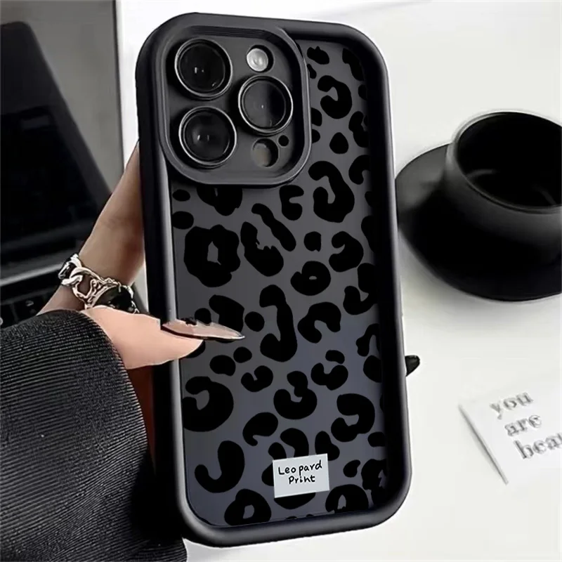 Classic Leopard Print Silicone Matte Phone Case