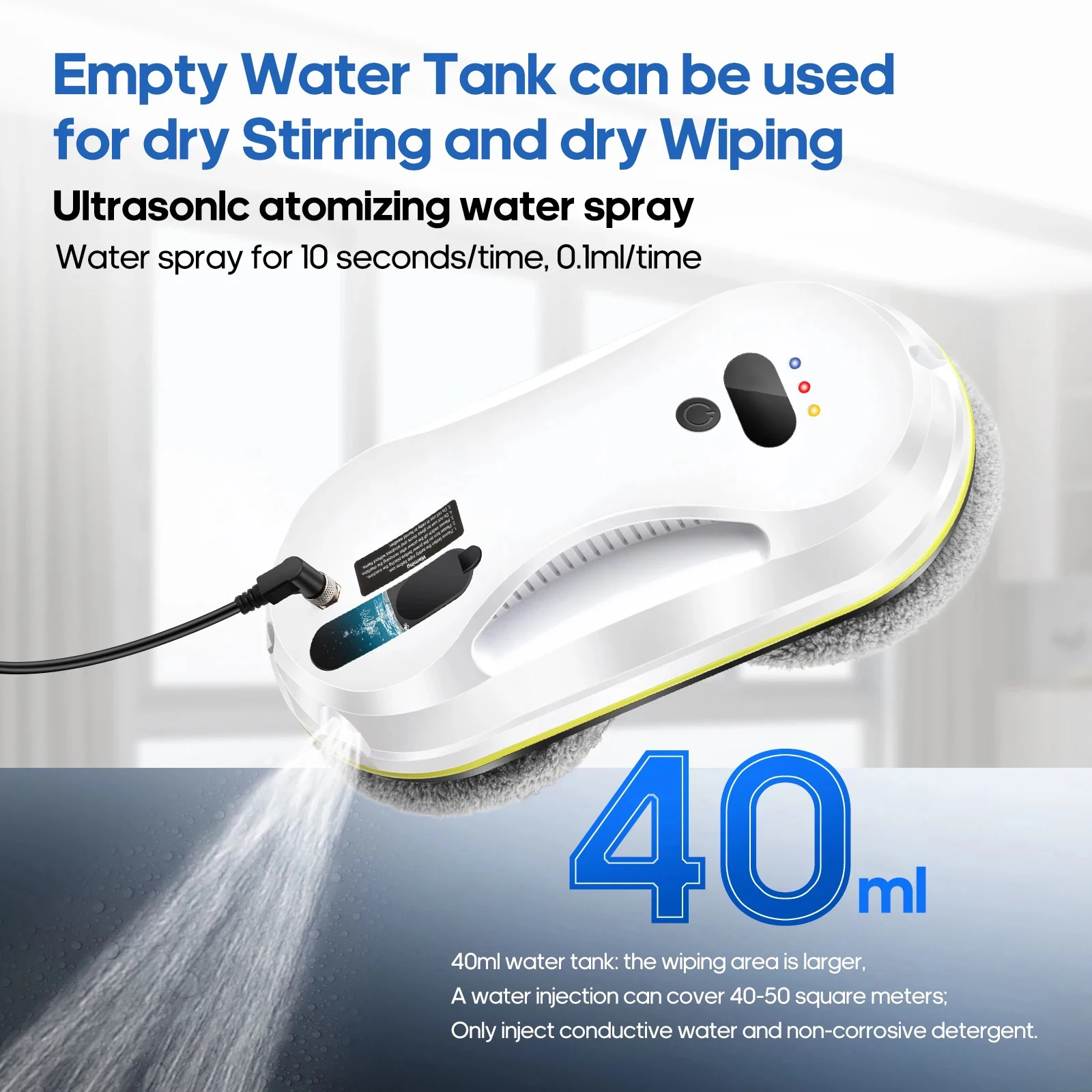 Intelligent Water Spray Window Cleaning Robot Glass Vacuum Cleaner Electric High-Rise Double-Sided Window Cleaner Spray Machine 2