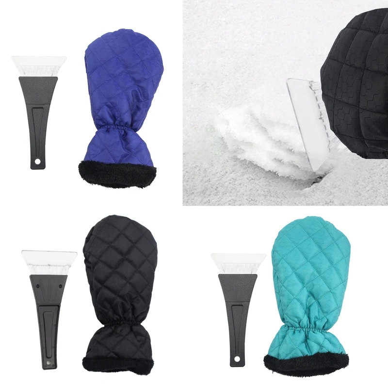 

Durable Scratch-Free Frost Ice Scraper Mitten Shovel Warm Fleece Lined Glove Home Car Truck Windsheild Snow Removal Tool