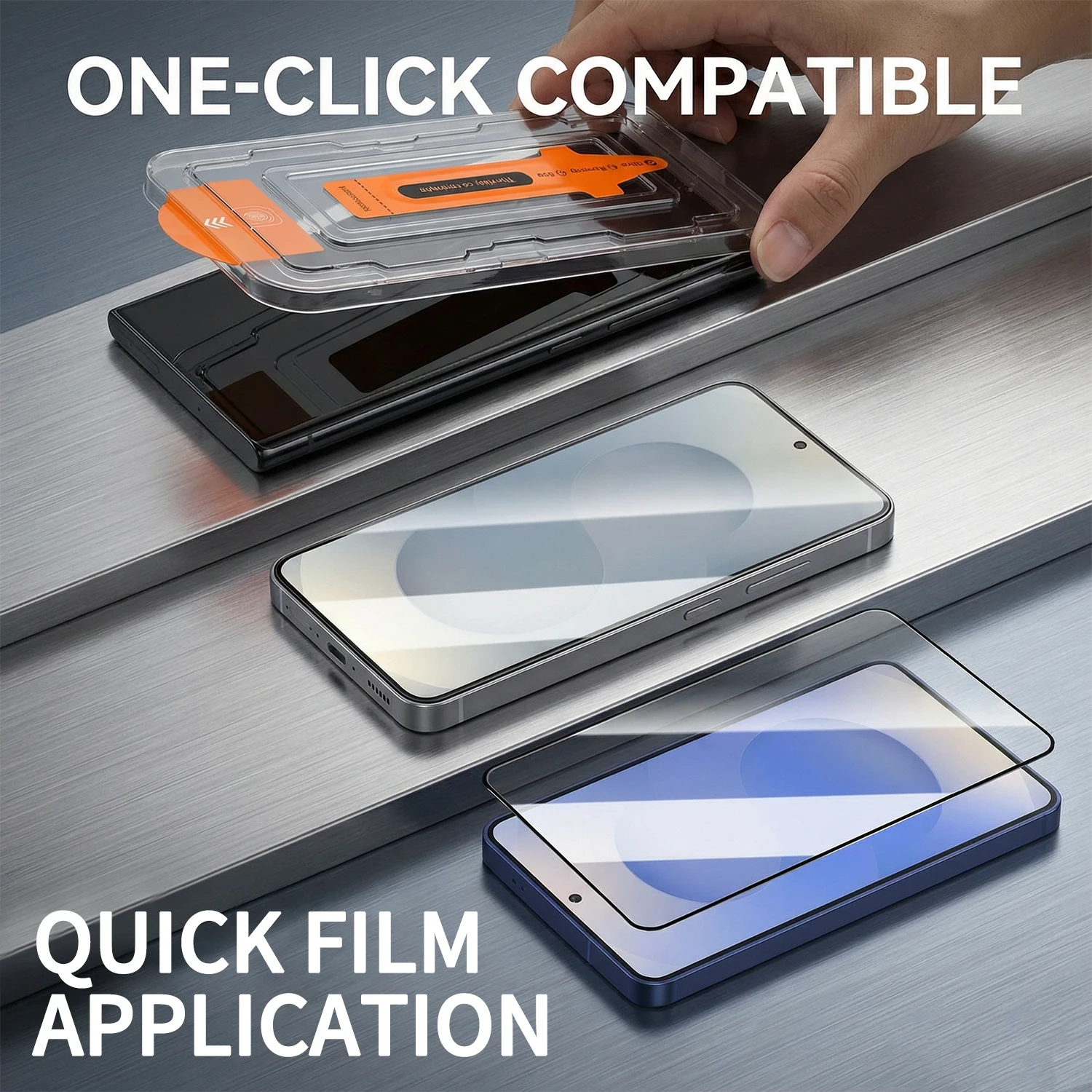 Premium Tempered Glass Screen Protector with Easy Install Kit and Crystal-Clear HD Film