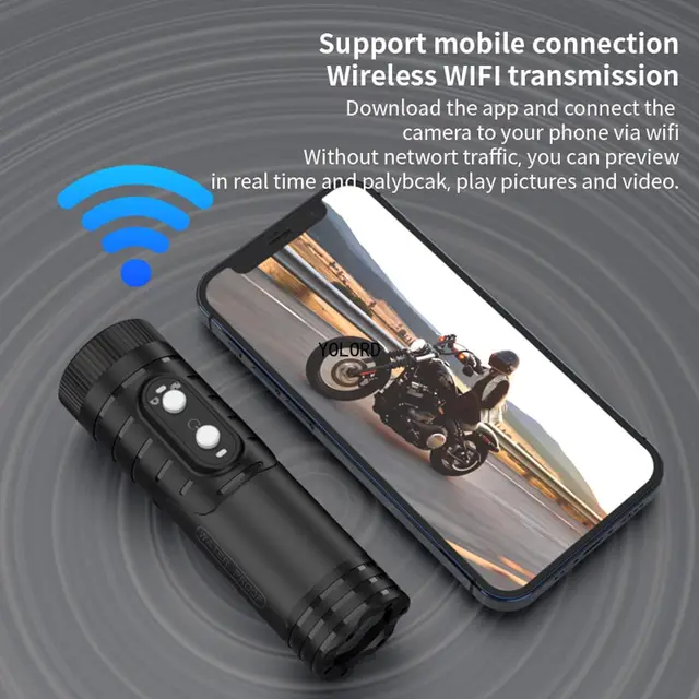 NTK96670 4K Camera Outdoor Anti Shake Hunting Camera Portable Sport DV WiFi Motorcycle Bike Helmet Camera Mount Clip 5