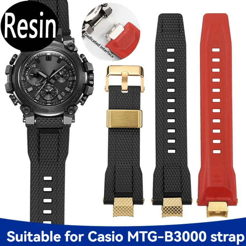 Tpu Modificato Nero Rosso Nero Grigio Nero Blu Cinturino Orologio Oro Argento Giunto Convesso Per Casio G-Shock Mtg-B3000 Modello Anno Drago