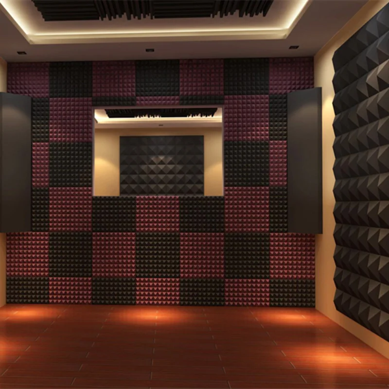 (12 PK) 2.5x12x12 Soundproofing Foam Acoustic Eggcrate Tiles Studio Foam Sound Wedges