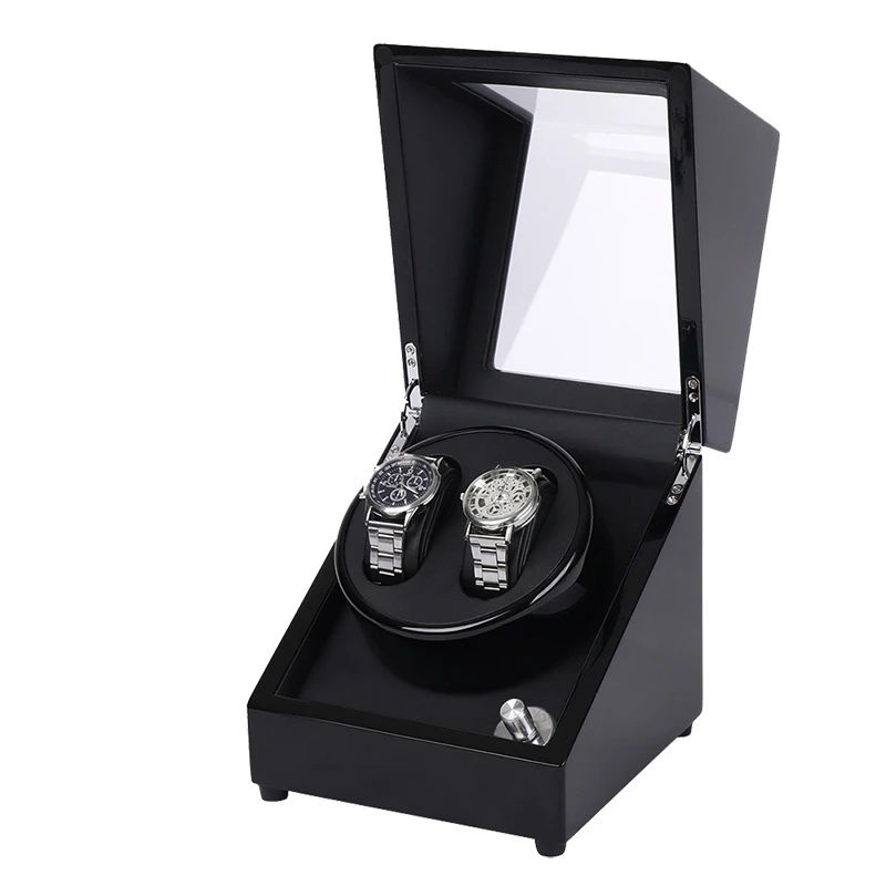 

Wooden Box for Watches Winder Watch Cabinet Automatic Watch Men Storage Boxes Mechanism for Clock Mechanical Safe Yarn Shaker 4