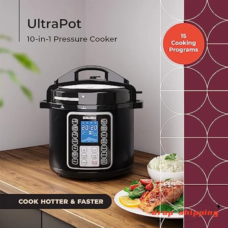 MuellerUltraPot10in1PressureCooker6Quartwith8SafetyFeatures