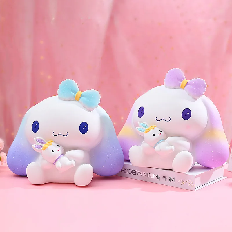 

2023 Sanrio Копилка Kawaii Mymelody Kuromi Cinnamoroll Корейская мультяшная настольная декорация Копилка детский подарок на день рождения