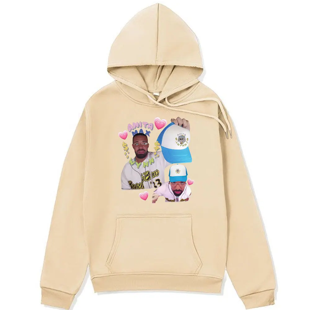 Rapper Anita Max Wynn Love Print Hoodies Male Fashion Hip Hop Harajuku Sweatshirts 2024 Autumn Winter Oversized Hooded Unisex