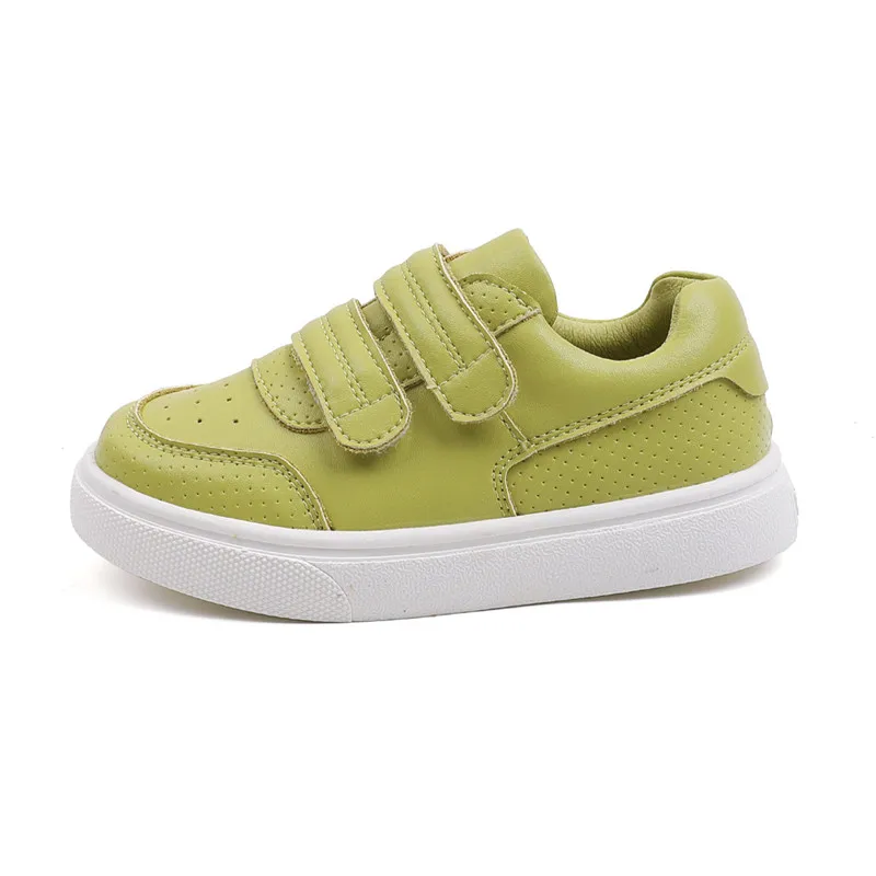 AOGT Autumn Children Shoes Genuine Leather Boy Girl Casual Shoes Fashion Soft Comfortable Non-Slip Rubber Sole Kids Sneaker 2