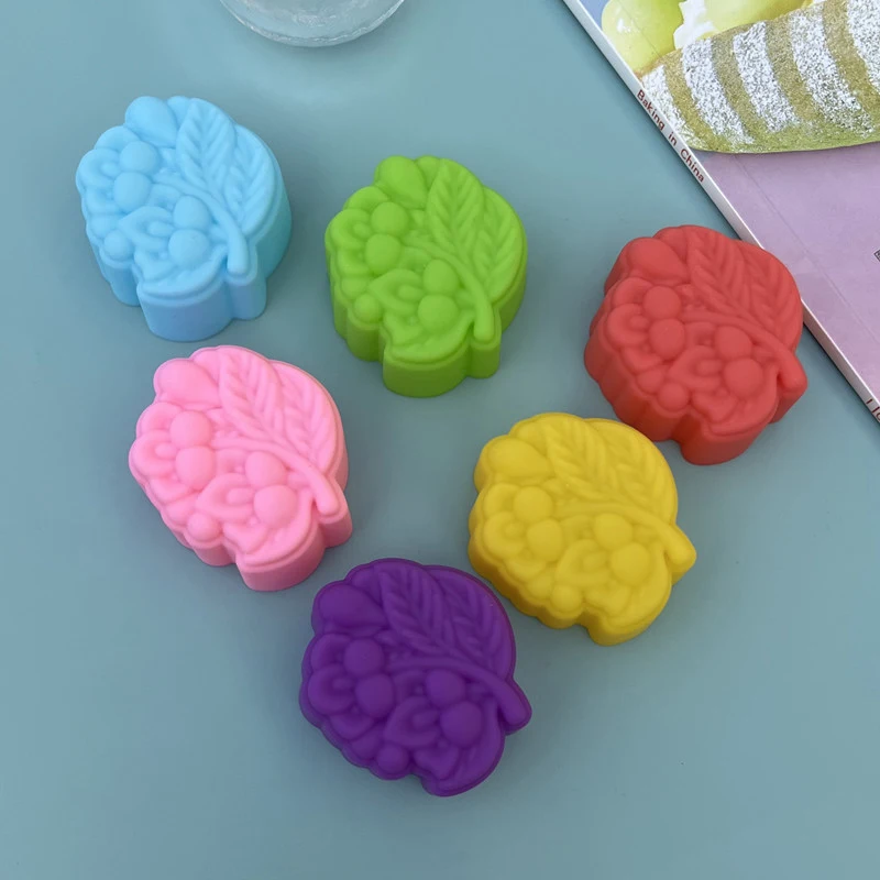 실리콘 몰드 초콜릿 푸딩 아이스 몰드, 컵케이크 케이크 도구, DIY 미니 비누 캔들 몰드, 다양한 꽃 디자인, 5cm