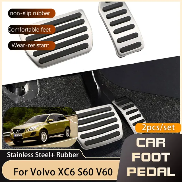 AT MT For Volvo XC60 S60 V60 AU DE 2011 2012 2013 2014 2015 2016 2017 2018 Car Pedal Cover Accelerator Brake Non-slip Pedal Pads
