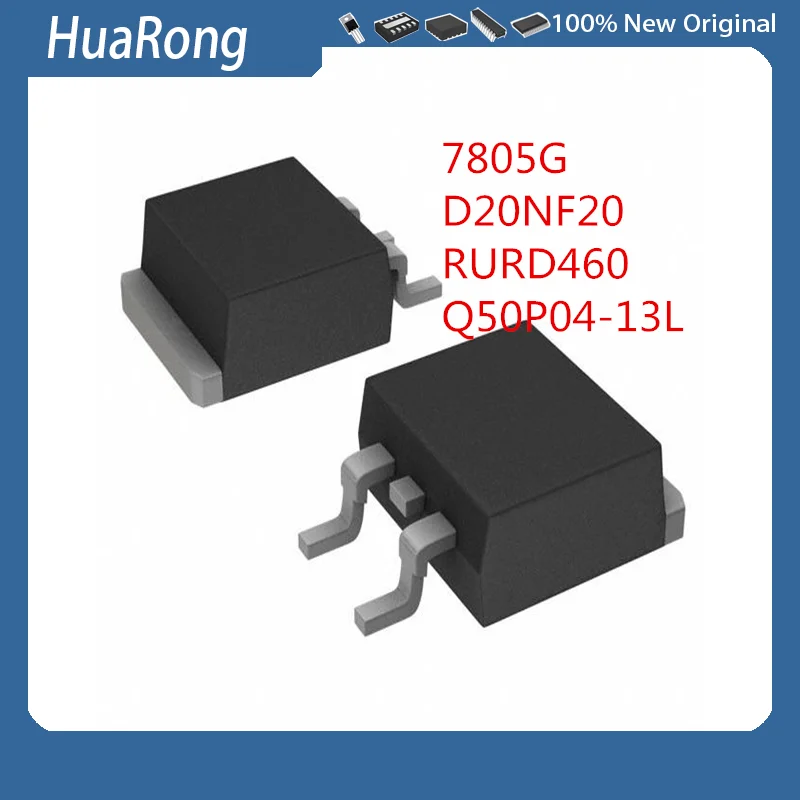 

50Pcs/Lot NWE 7805G MC7805G D20NF20 STD20NF20 RURD460 Q50P04-13L SQD50P04-13L TO-252
