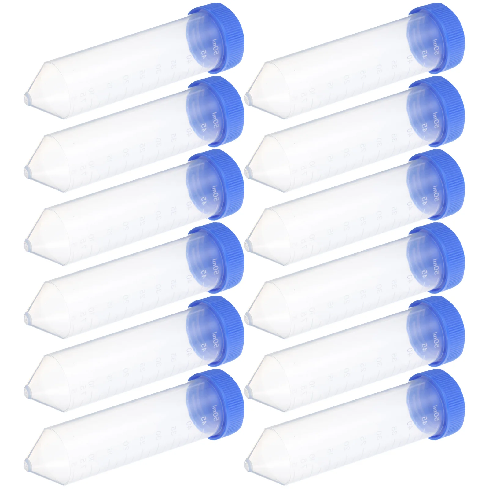 

Conical Centrifuge Tubes - 25 Polypropylene Centrifuge Tube with Attached Blue Flat Screw Cap- Graduated and Write Marks