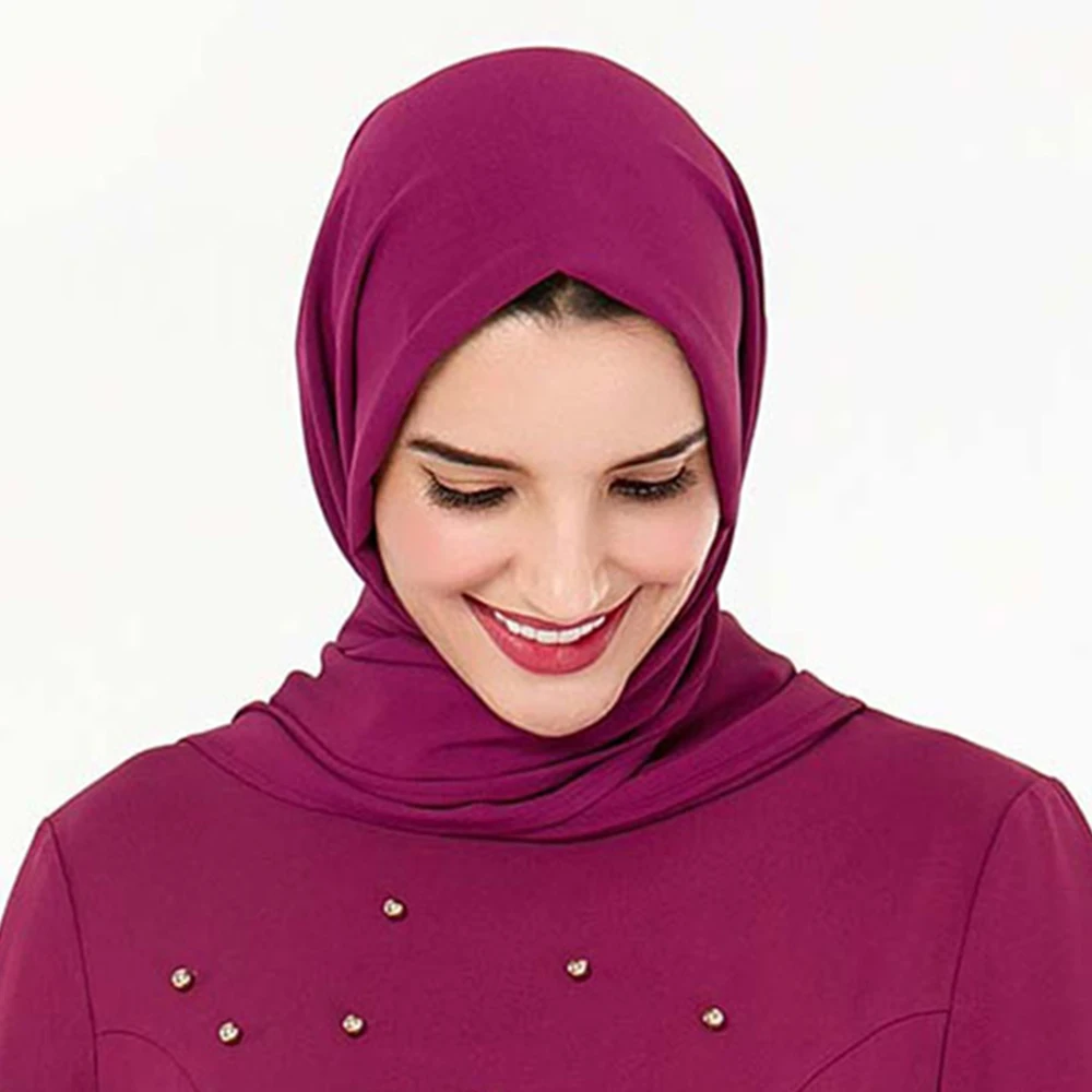 ETOSELL Women Muslim Hijabs Scarf Head Hijab Wrap Purple Full Cover up Shawls Headband