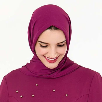 ETOSELL Women Muslim Hijabs Scarf Head Hijab Wrap Purple Full Cover up Shawls