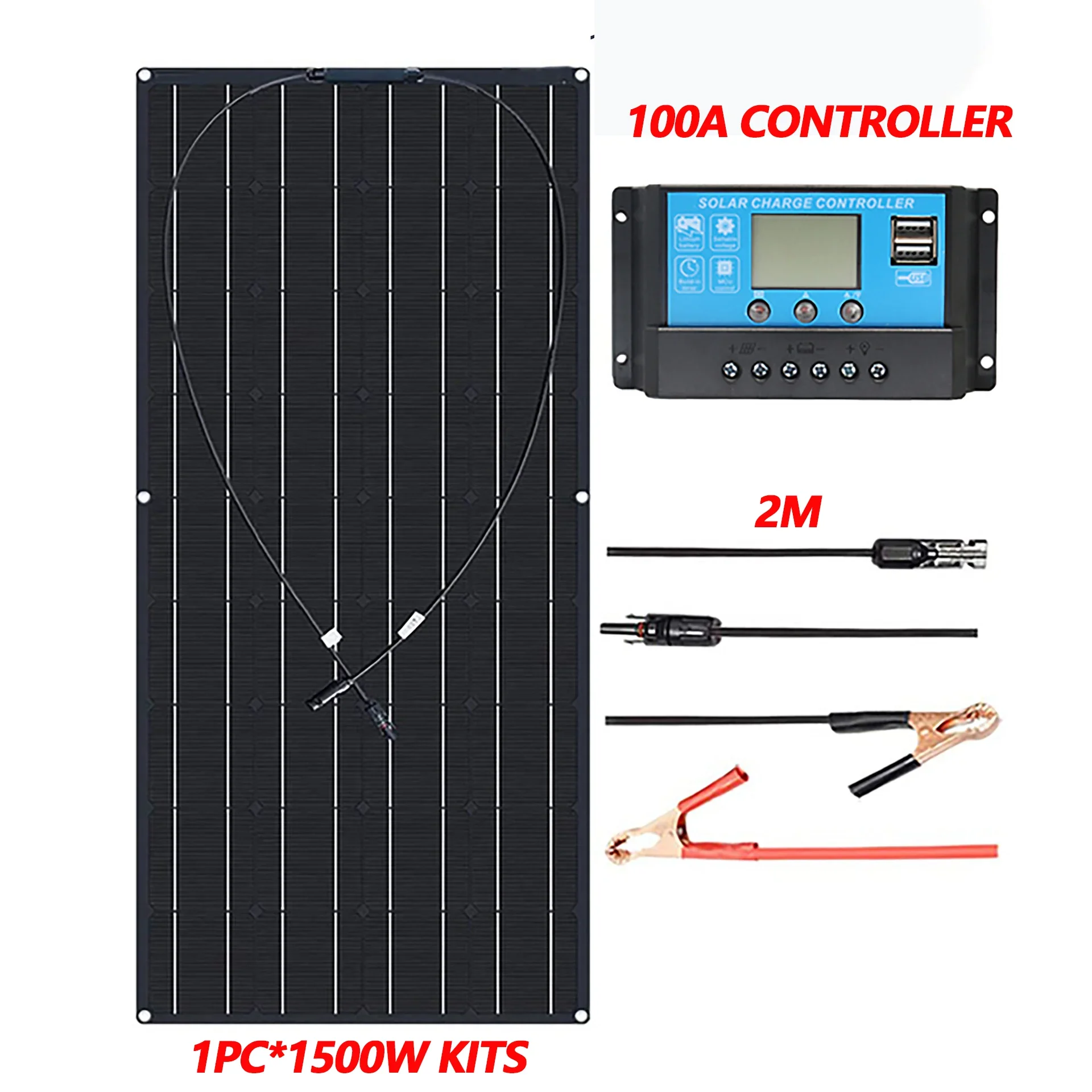ตัวเลือกสินค้า แผงโซลาร์เซลล์พกพา ชาร์จไฟกลางแจ้ง 1500W