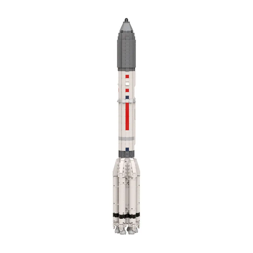 Veicolo Di Lancio Di Tipo M Rocket Model 1:110 Saturn V Scale 794 Pezzi Moc Build