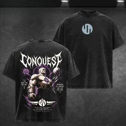 Anime Invincible Conquest Vintage Wash Oversized T - Shirt - XXL (Black)