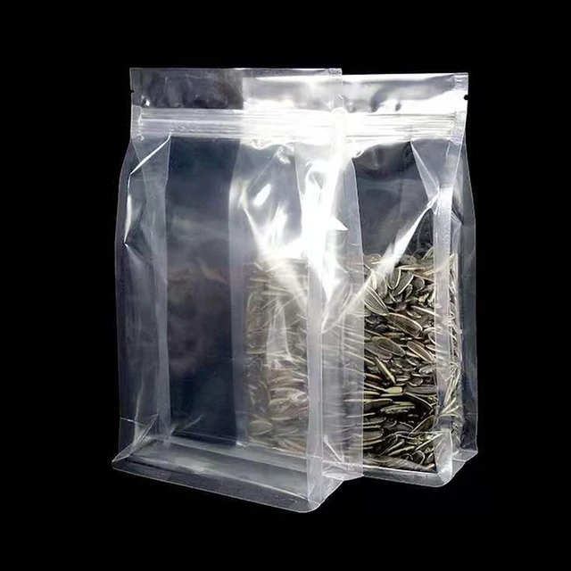 50Pcslot Átlátszó Nyolc Oldalsó Pecsét -Élelmiszercsomag -Táska Álljon Fel Zip Zár Újrahasznosítható Ajándékok Szárított Gyümölcsök Dió Snack Cukorkák - Image 3