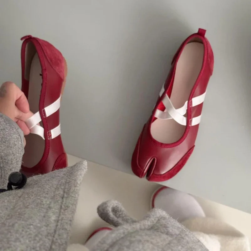 Demoda Red Shoe Laces Flat Hopeusnice Clearance Women's Summer