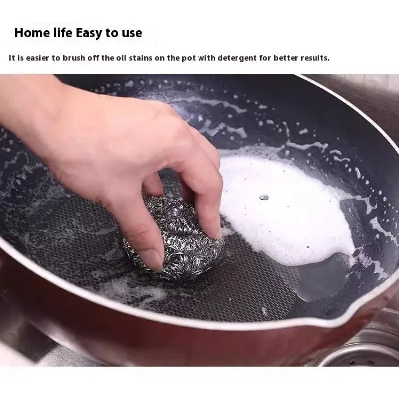 20pcs household wire balls cleaning balls stainless steel pot brushes wire brushes kitchen wire balls dishwashing brushes pot