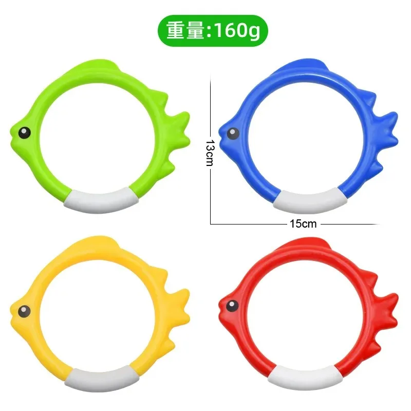 Water Diving Toys Children's Play Pool Treasure Hunting Diving Torpedo Water Ring Diamond Set Toys